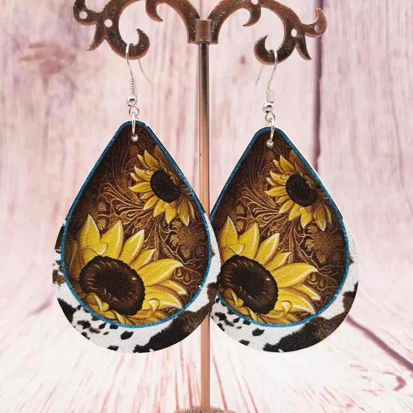 Retro Sunflower Darling Earrings (Large)