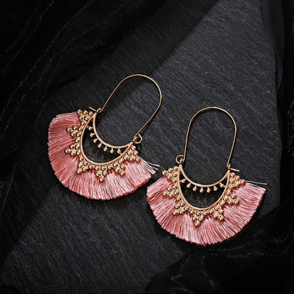 Premium | Silky Tassel Gold Earrings