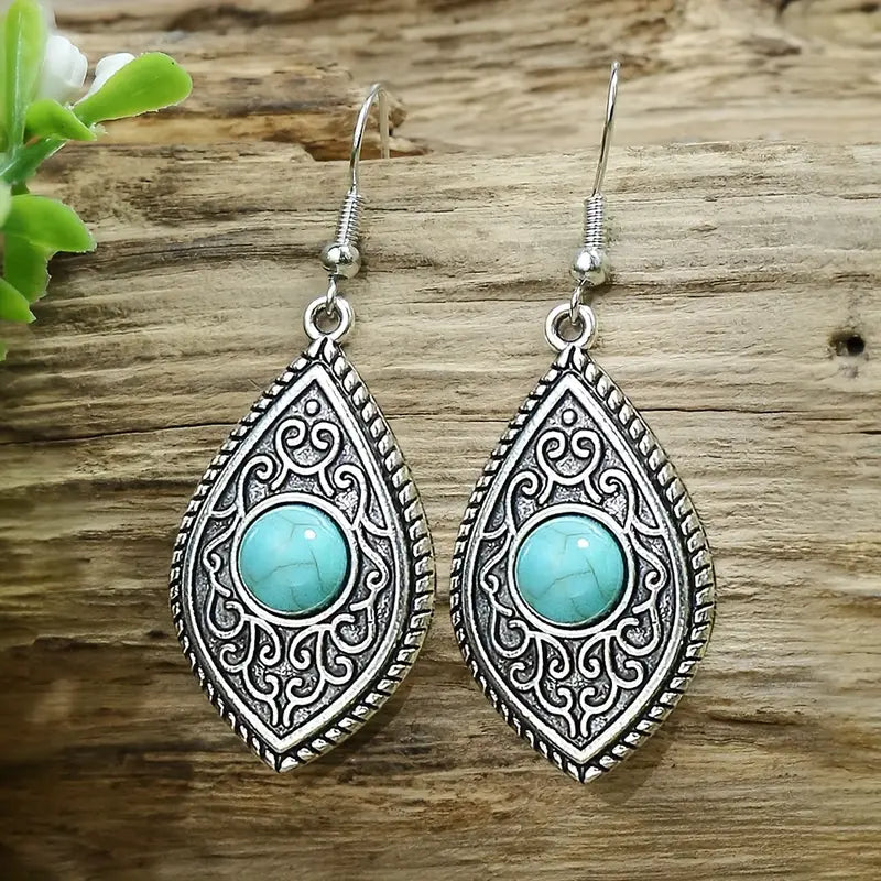 Elegant Turquoise Drop Earrings