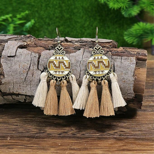 Vintage Earrings-Classic Tassel Earrings