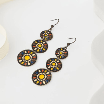 Premium | Lemon Yellow -  Oxidised Drop Earrings